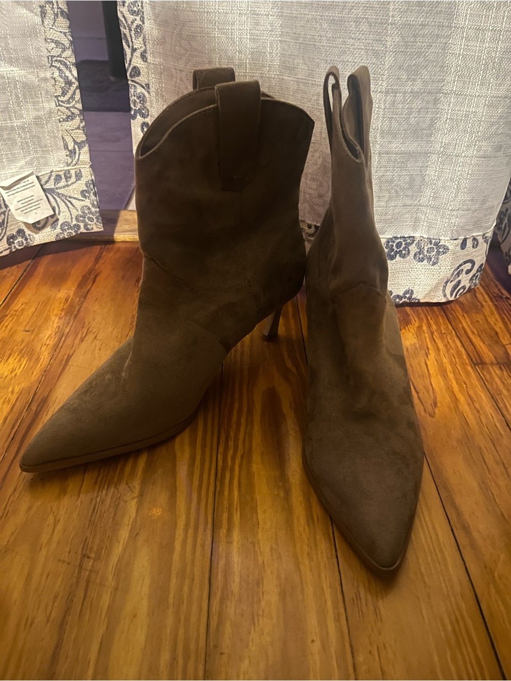 Women's Jason WU Pointed Toe Suede Ankle Boots - Brown